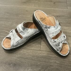 Finn Comfort Womens Mira Soft Sandals EU 39 US 8.5 Grey Comfort Leather Boho